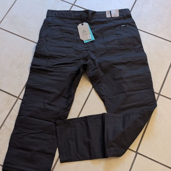 NWT Prana Double Peak Pant Charcoal Dark Grey Size 35 Waist - Picture 3 of 11